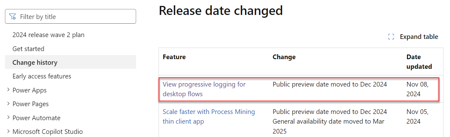 MS Learn changes for Power Automate