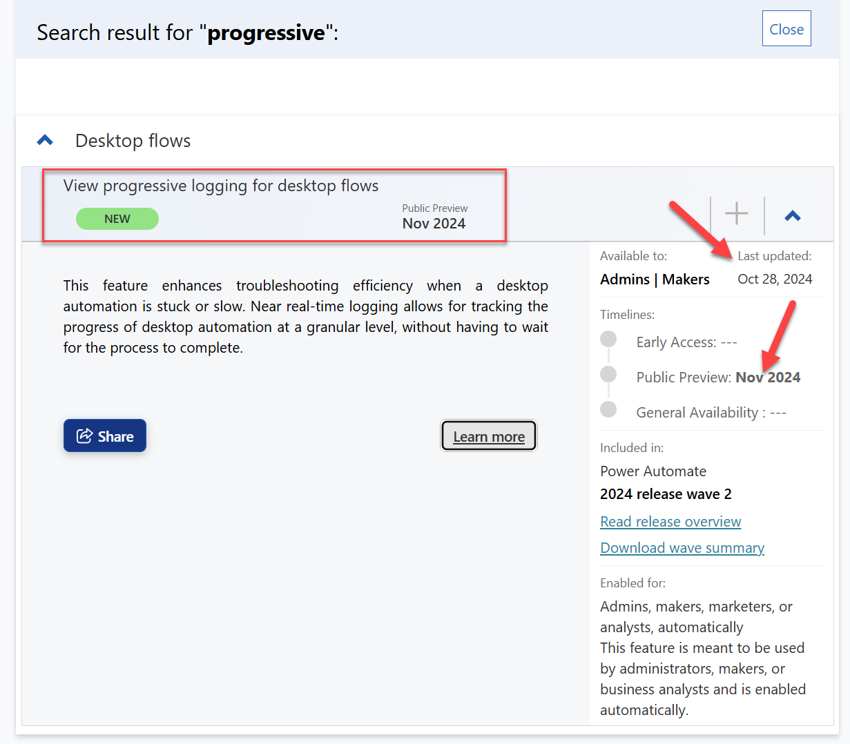 MS Learn changes for Power Automate